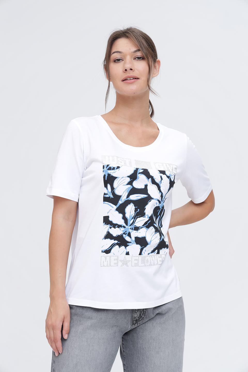 Футболка Monari с цветочным принтом
