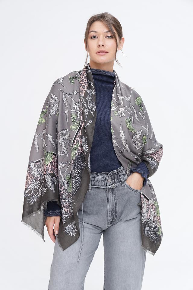 Шарф Pezzo с растительным принтом