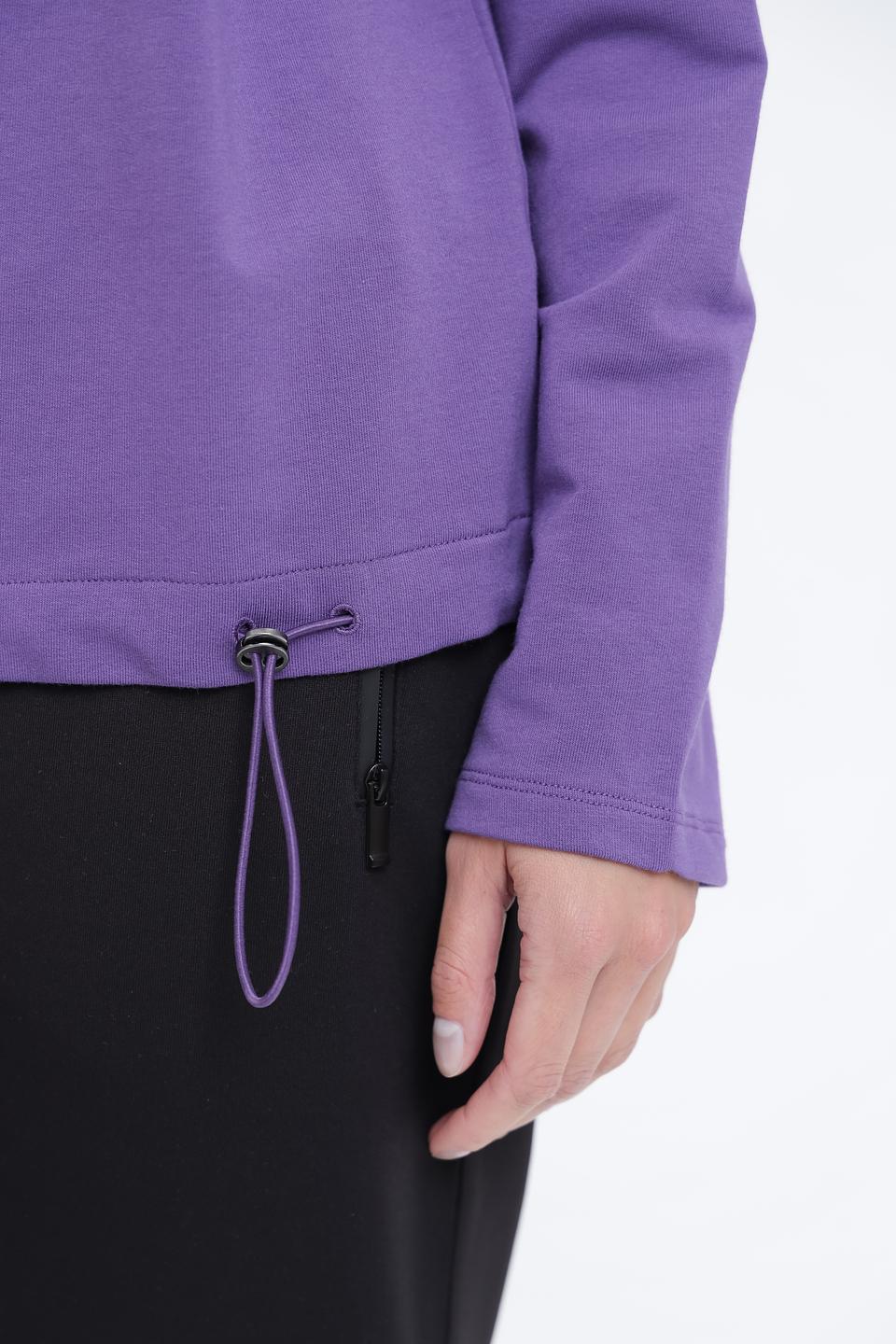 Пуловер Pezzo с принтом фиолетовый