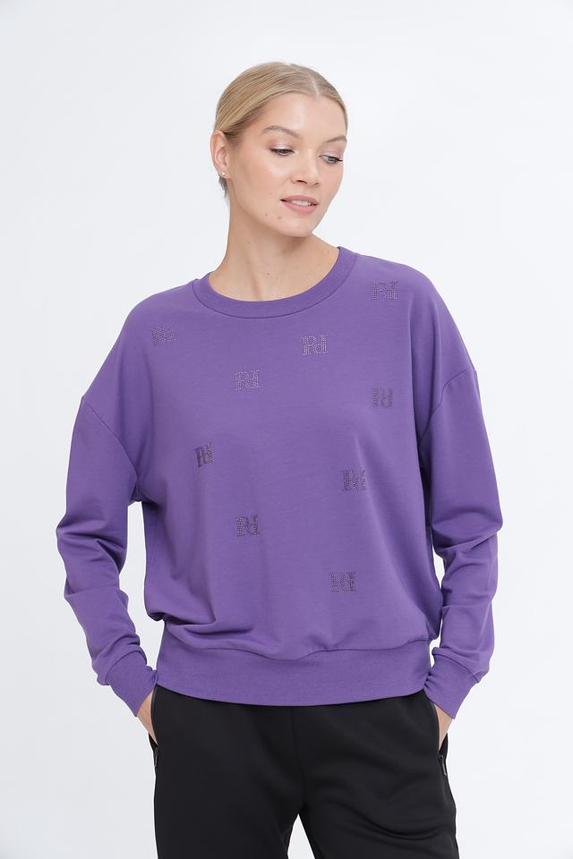 Пуловер Pezzo с логотипом фиолетовый