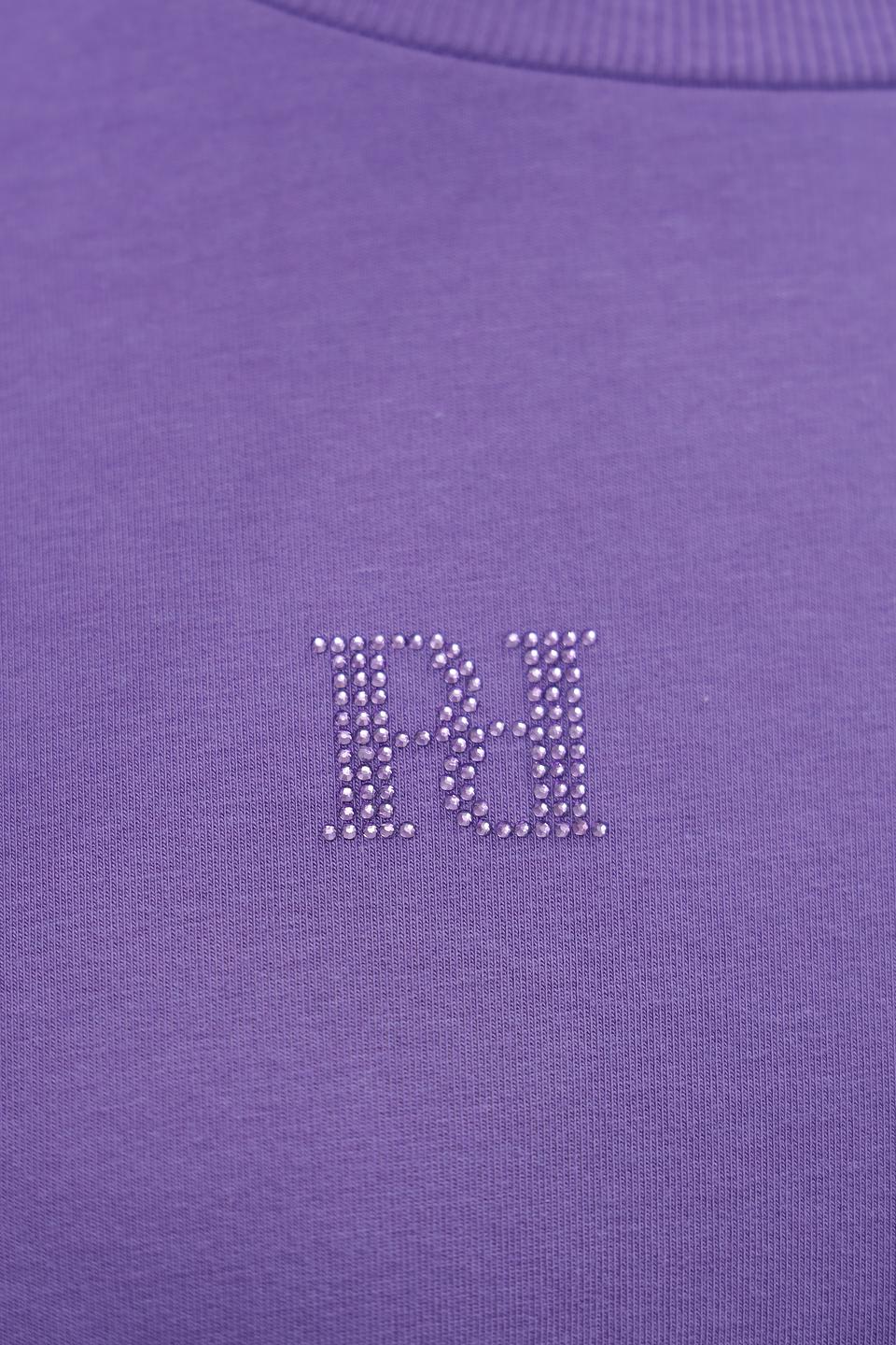 Пуловер Pezzo с логотипом фиолетовый