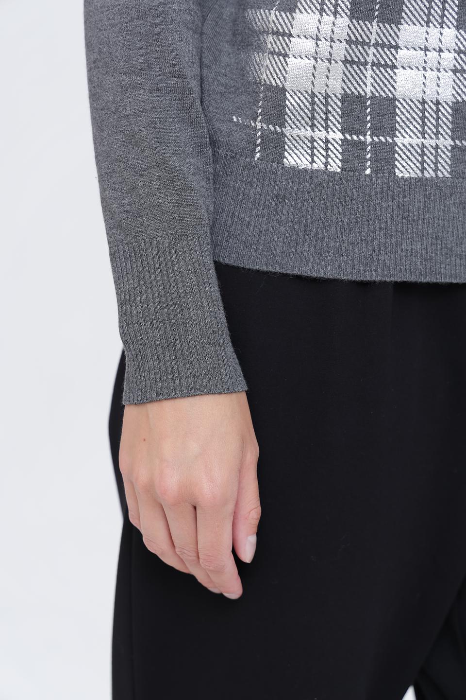 Водолазка Pezzo в клетку серая