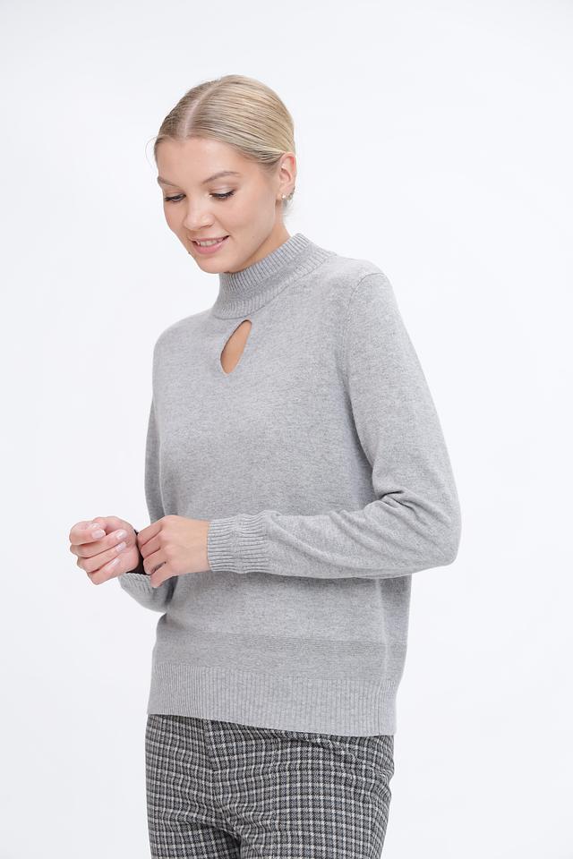 Пуловер Pezzo серый с вырезом