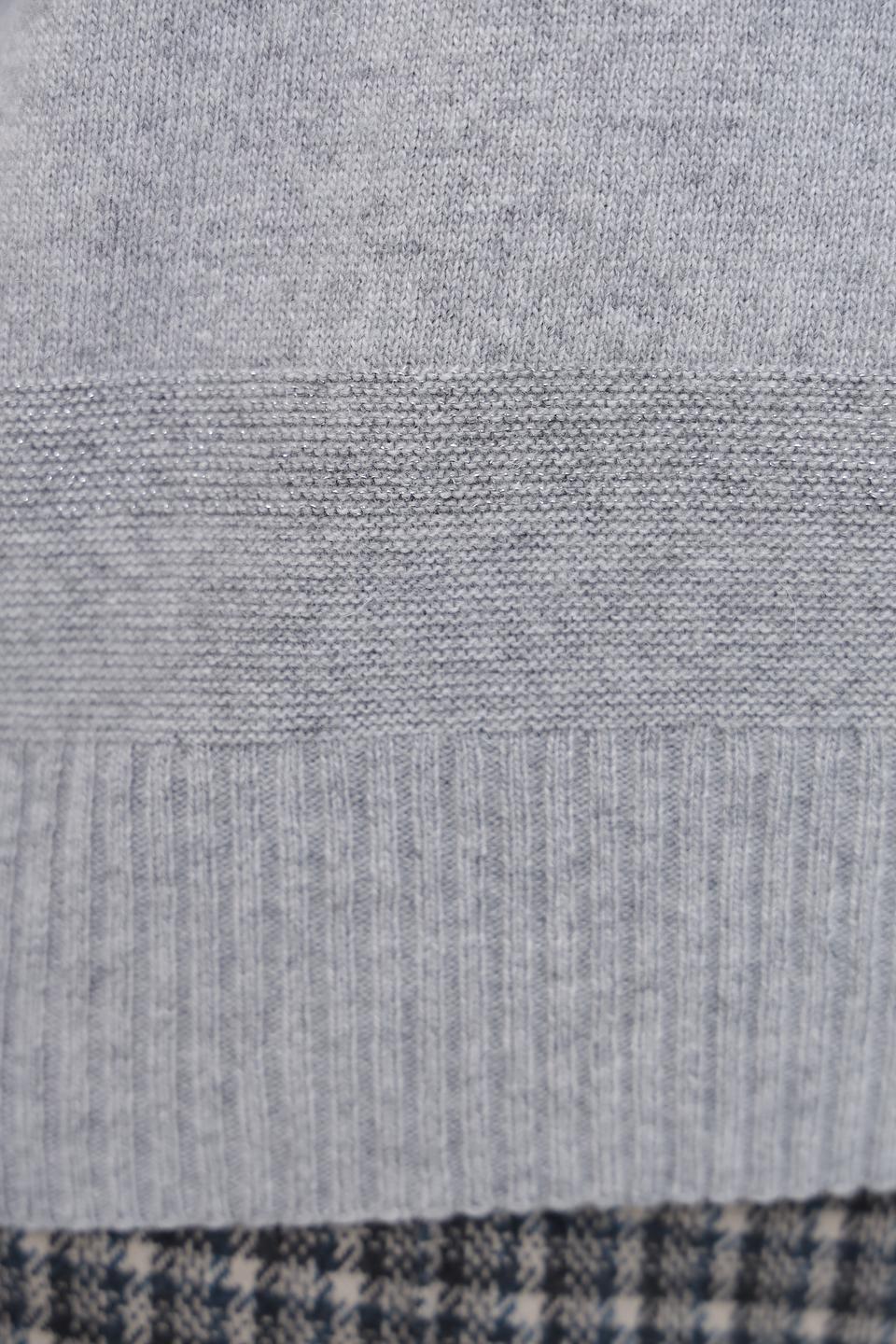 Пуловер Pezzo серый с вырезом