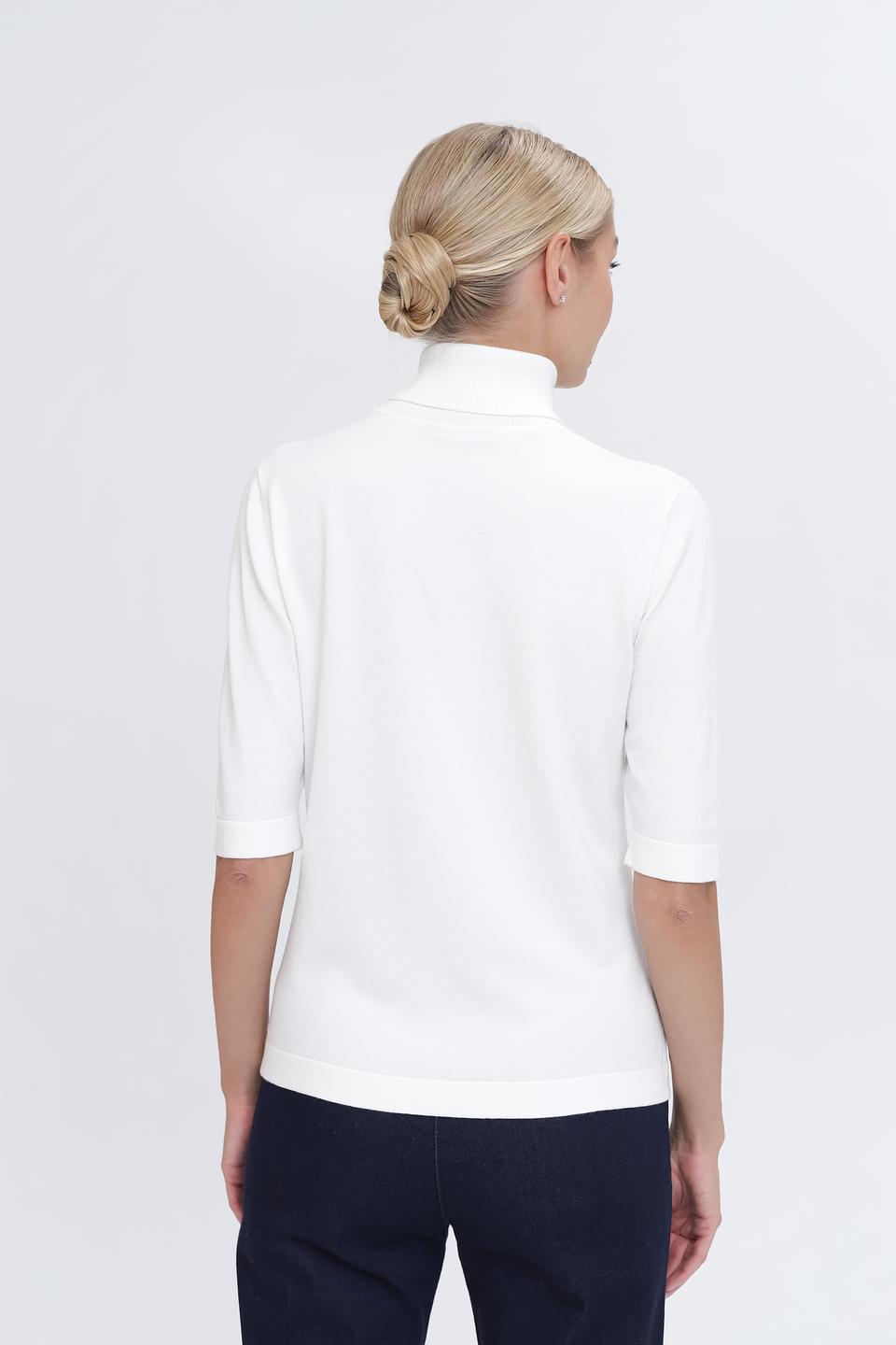 Водолазка Pezzo белая с 3/4 рукавом