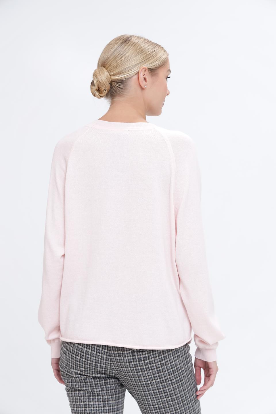 Пуловер Pezzo с вышивкой розовый