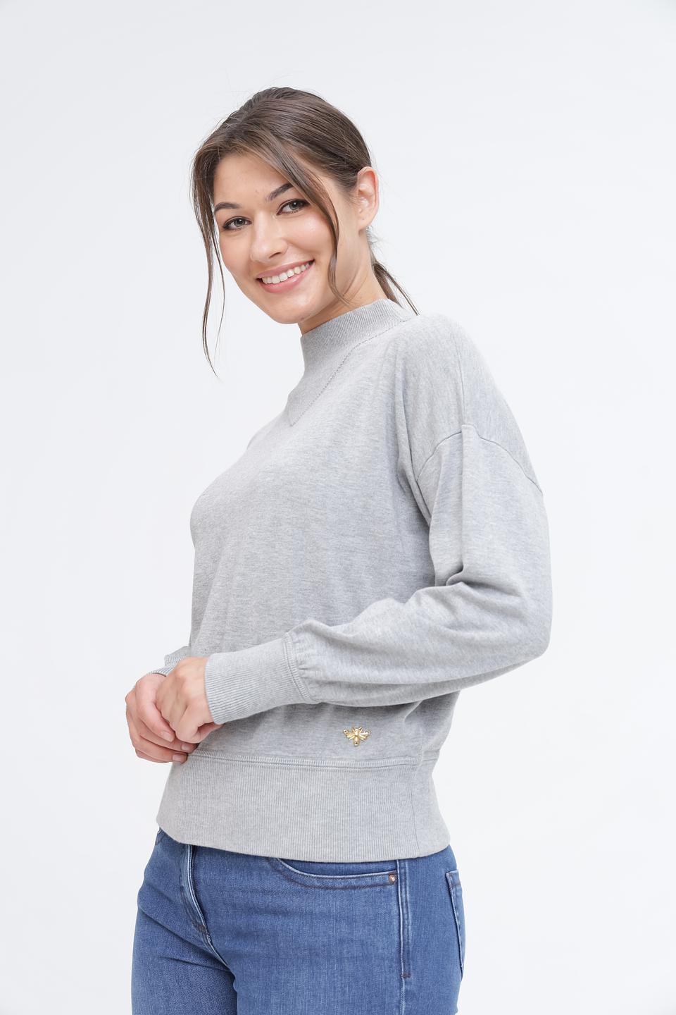 Пуловер Pezzo серый с горлом