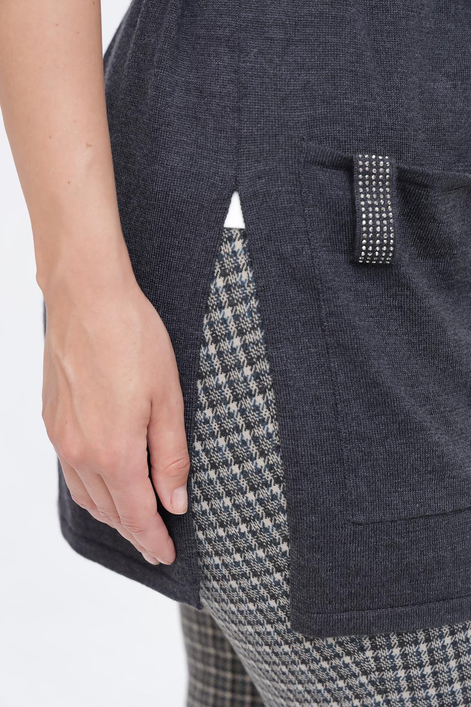 Жилет Pezzo с капюшоном серый