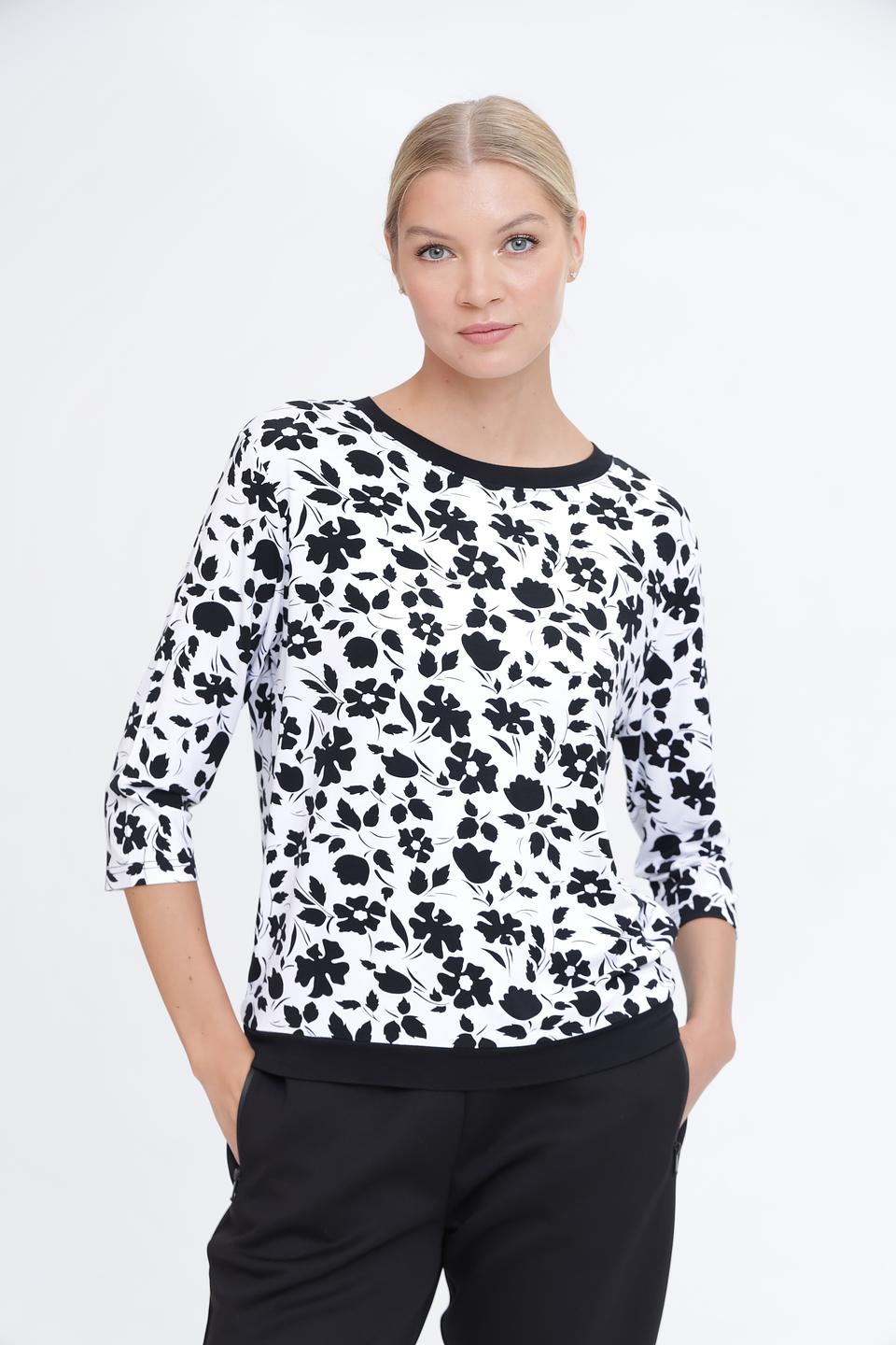 Лонгслив Pezzo с цветочным принтом