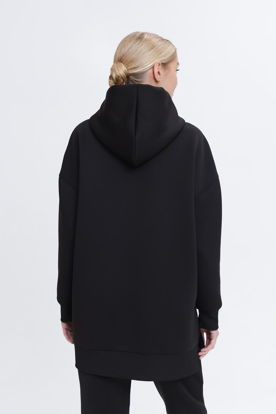 Пуловер Pezzo с капюшоном чёрный