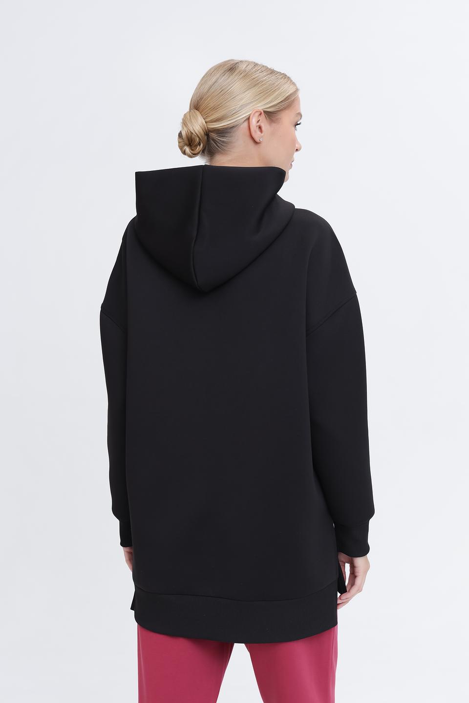 Пуловер Pezzo с капюшоном чёрный