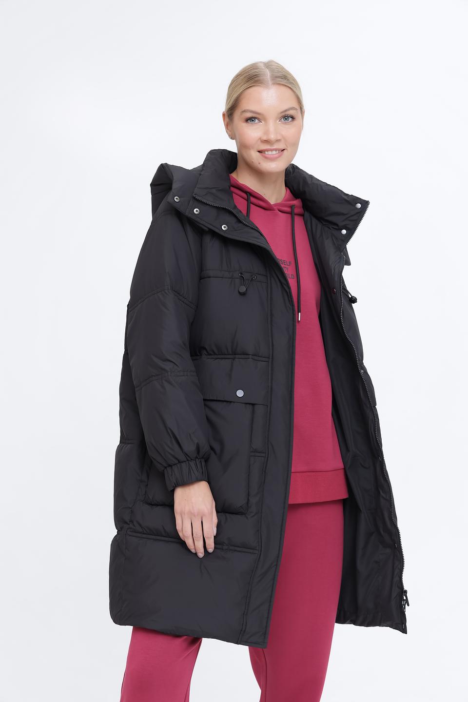 Пальто Pezzo чёрное стеганое