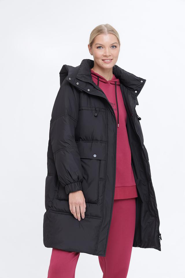 Пальто Pezzo чёрное стеганое