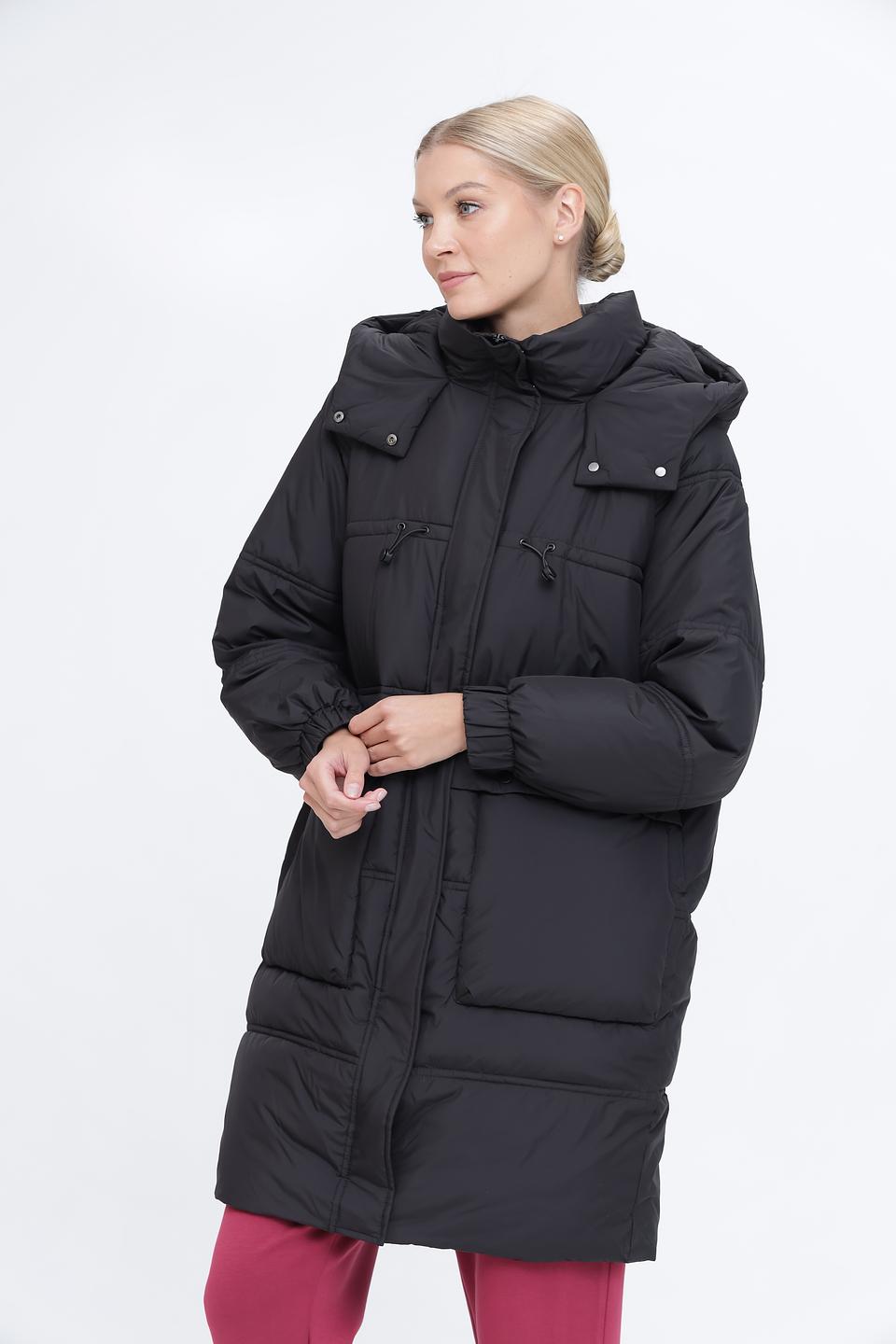 Пальто Pezzo чёрное стеганое