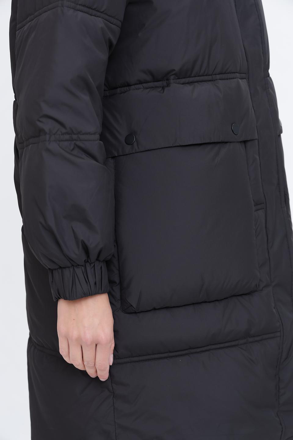 Пальто Pezzo чёрное стеганое