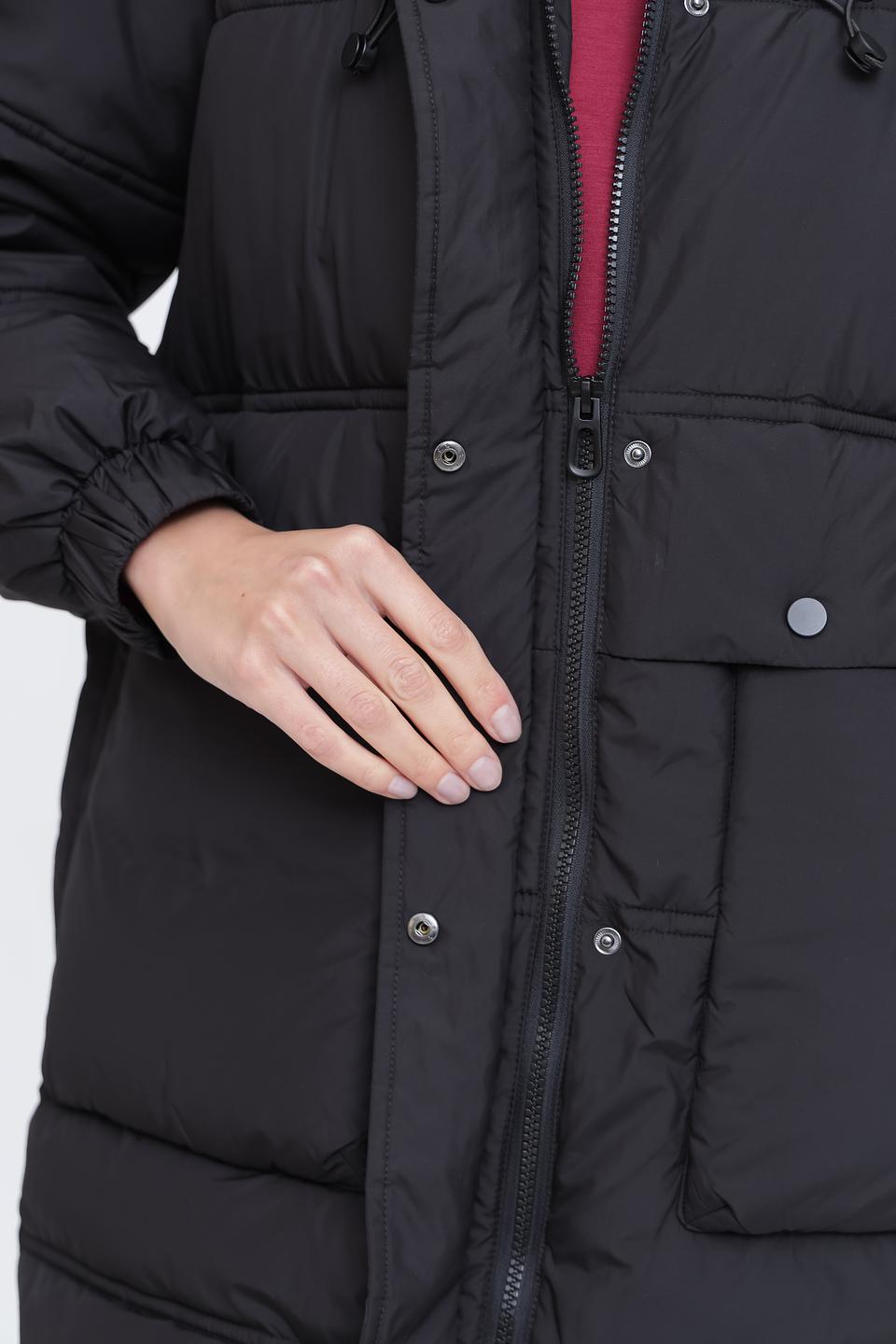 Пальто Pezzo чёрное стеганое