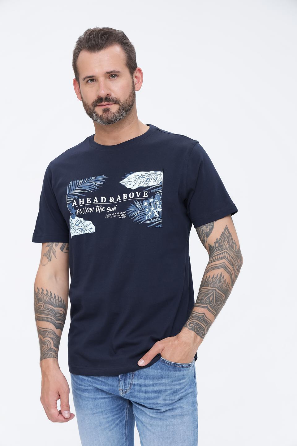 Футболка Lerros с принтом синяя