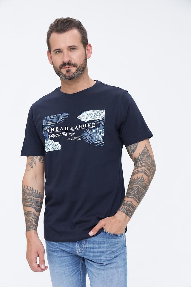 Футболка Lerros с принтом синяя