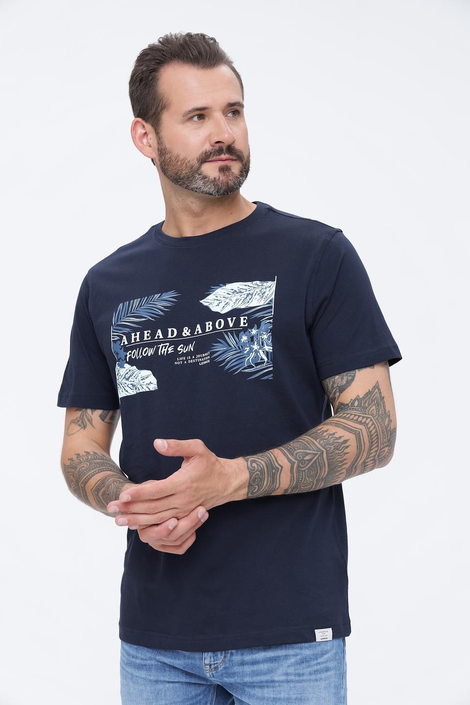 Футболка Lerros с принтом синяя