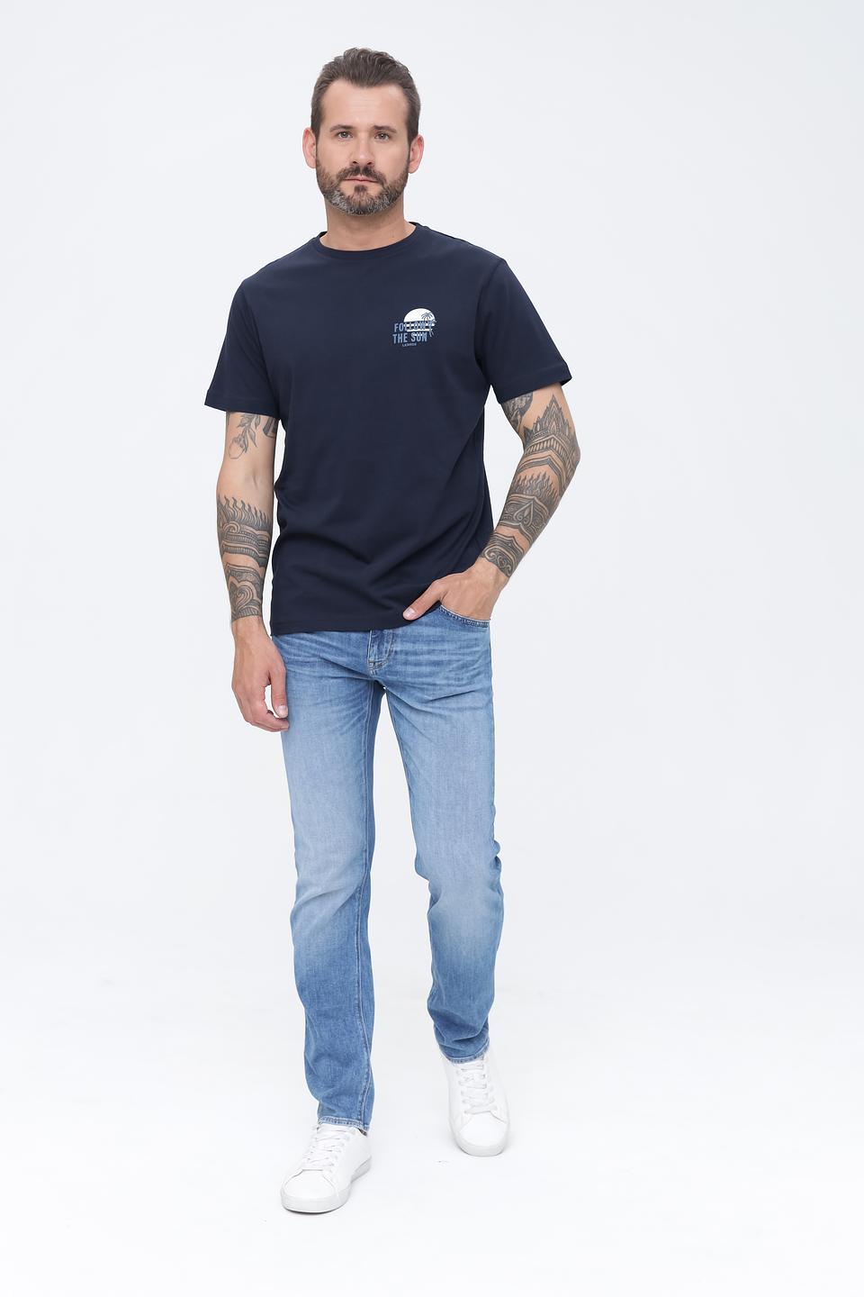 Футболка Lerros с принтом темно-синяя