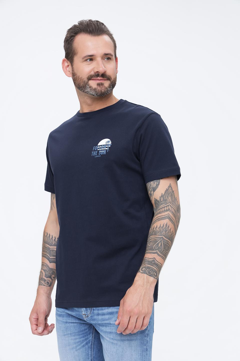 Футболка Lerros с принтом темно-синяя