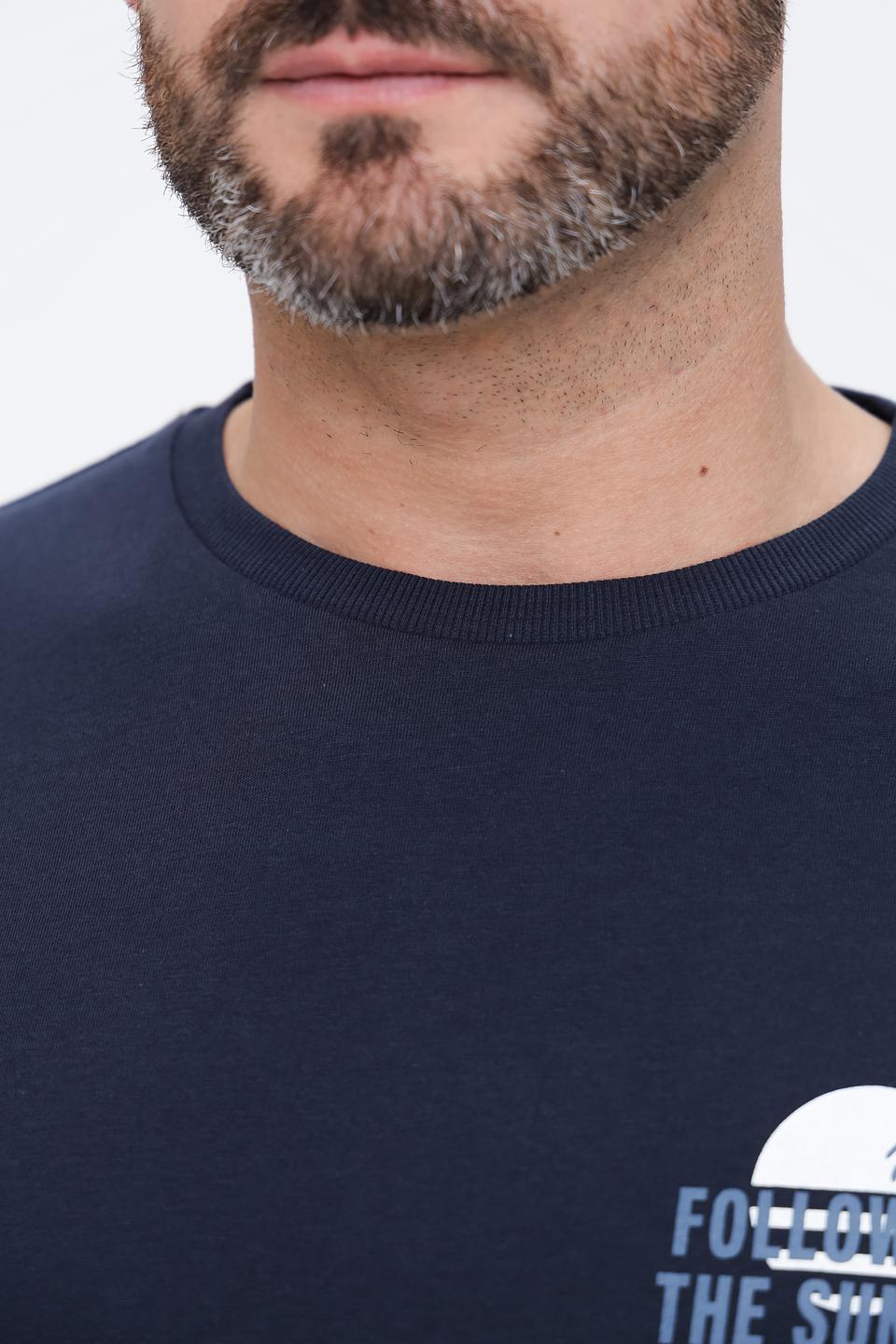 Футболка Lerros с принтом темно-синяя