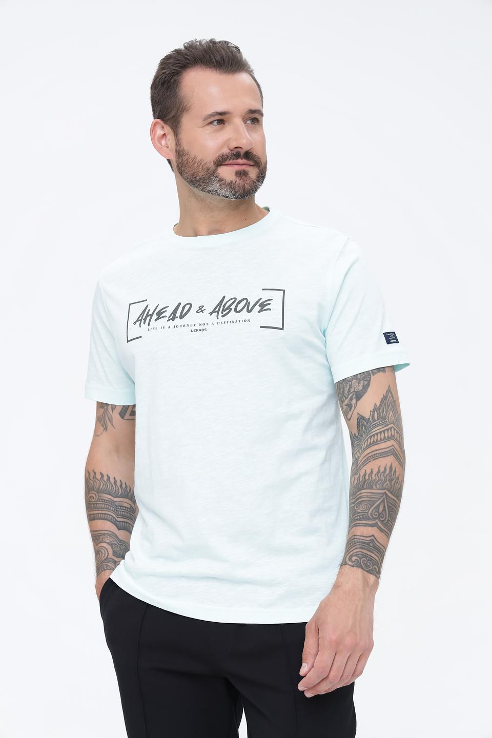 Футболка Lerros мятная с принтом