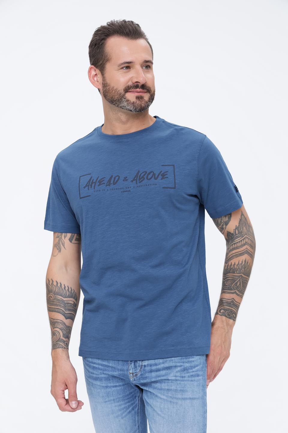 Футболка Lerros с принтом синяя