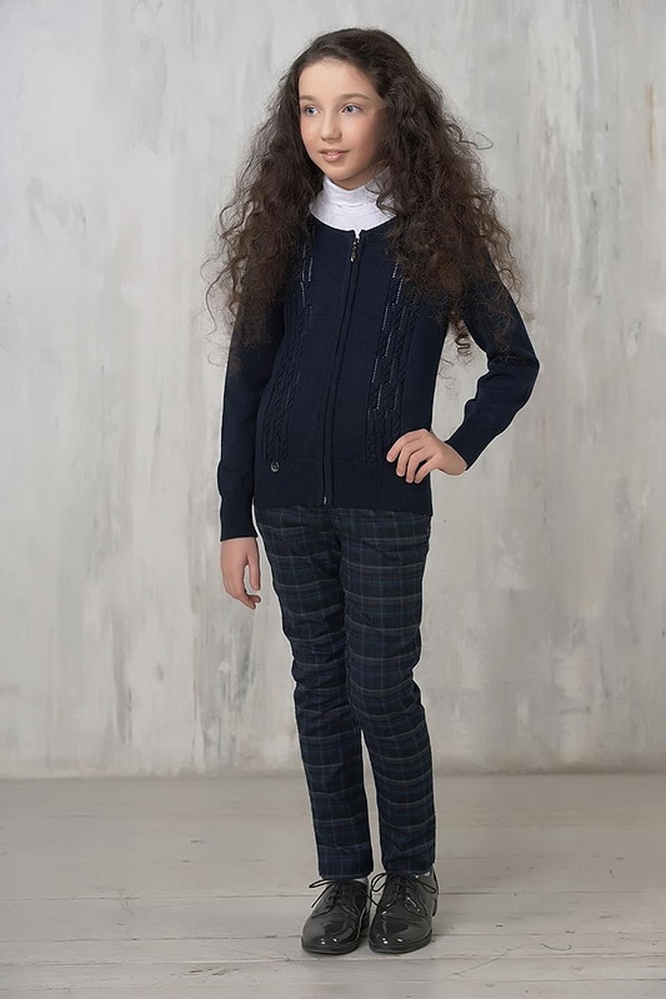 Кардиган для девочки VAY темно-синий на молнии