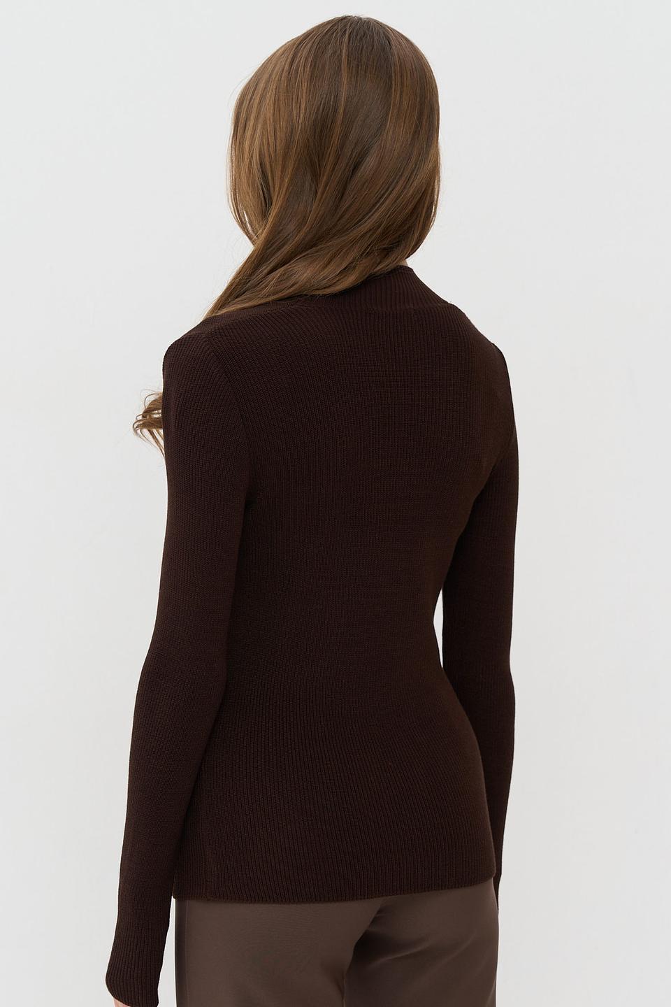 Джемпер VAY с V-образным вырезом коричневый