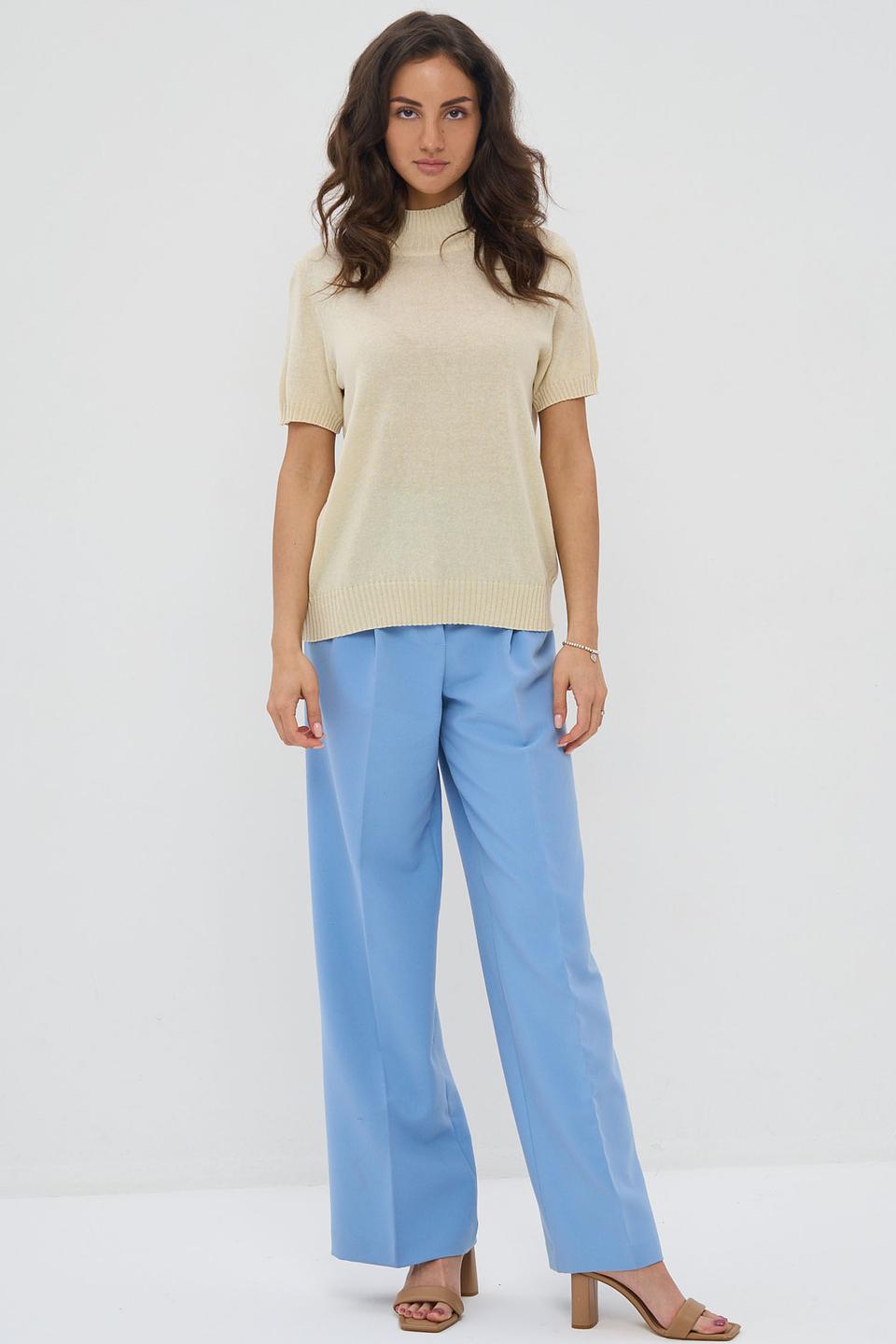 Джемпер VAY с коротким рукавом бежевый