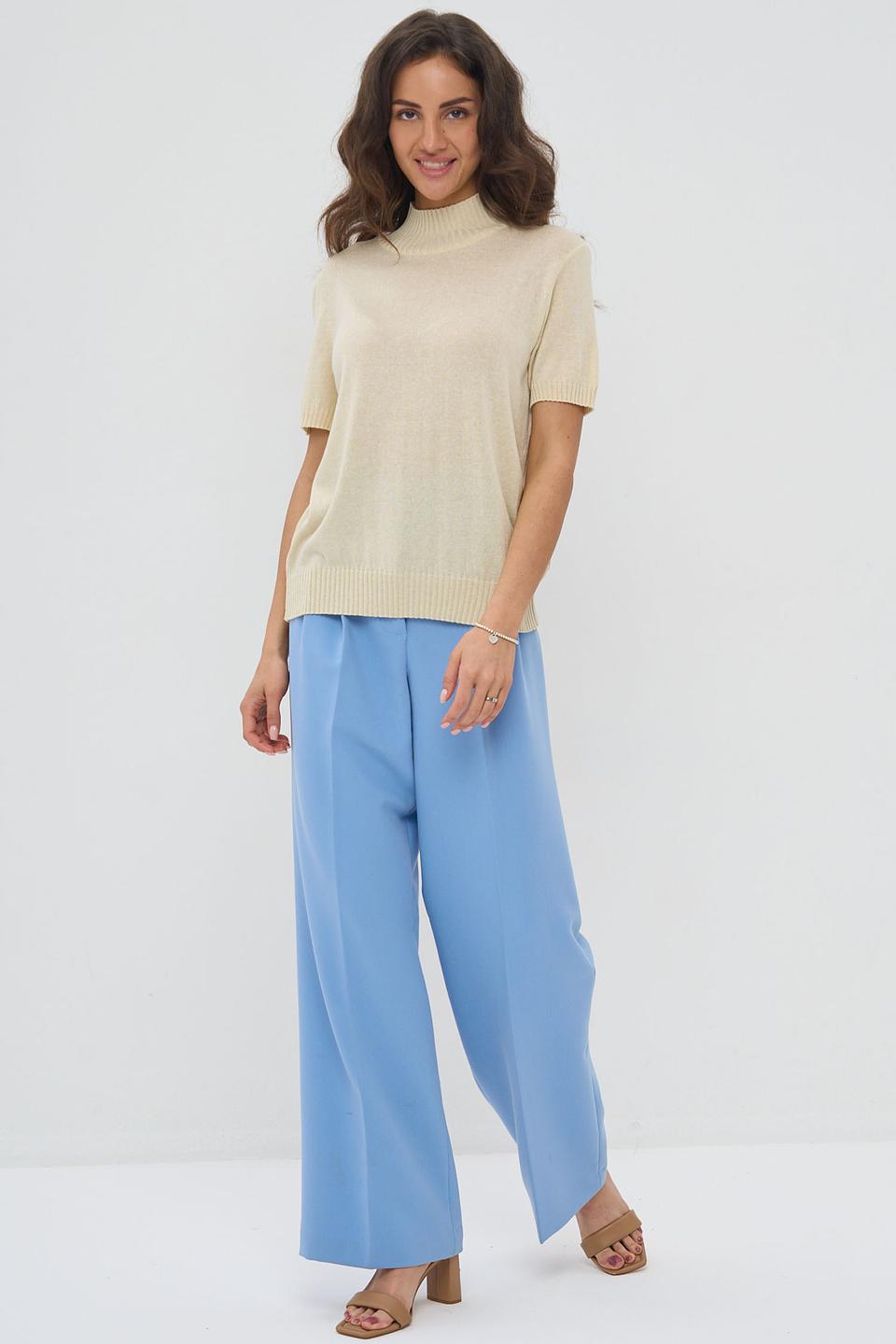 Джемпер VAY с коротким рукавом бежевый