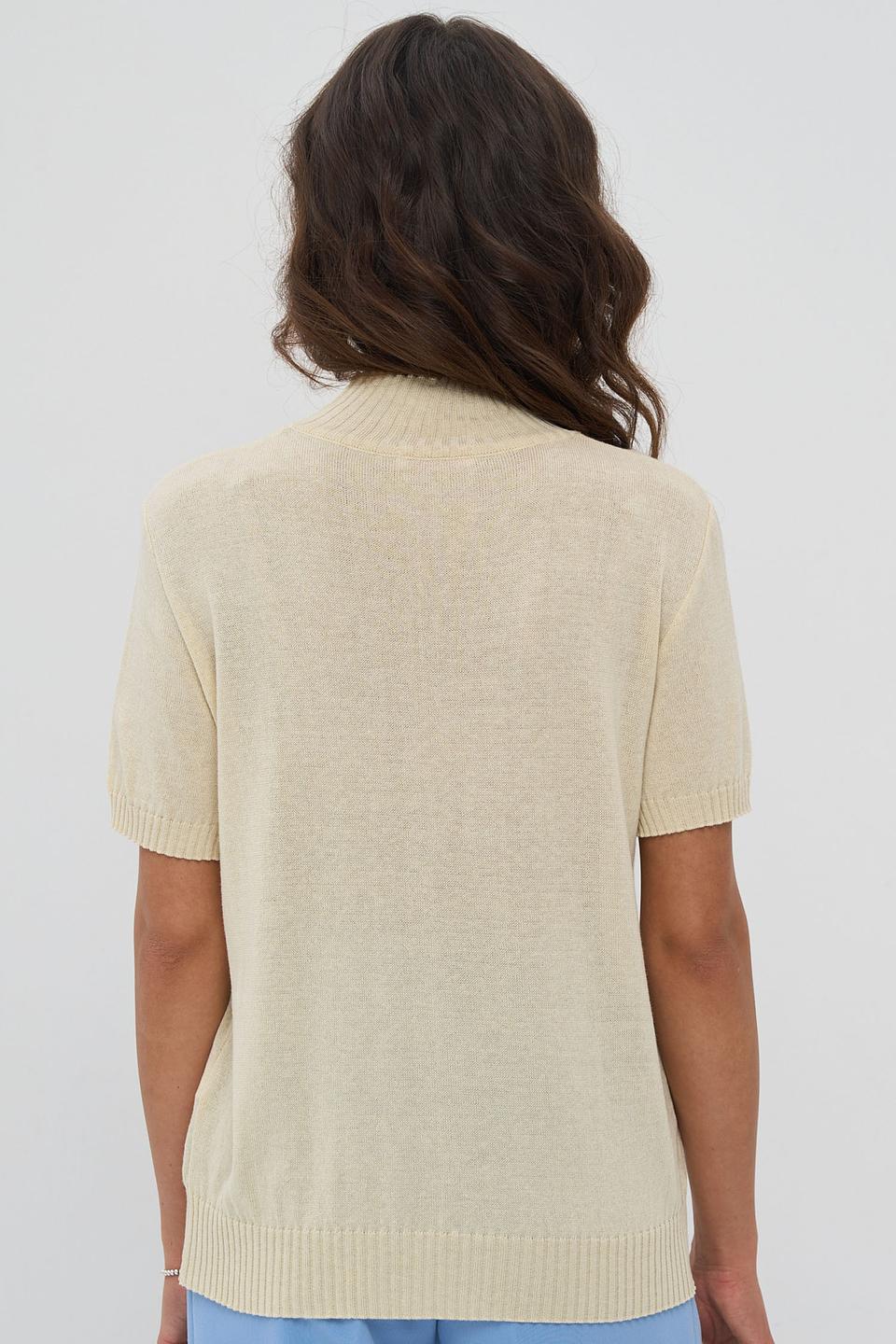 Джемпер VAY с коротким рукавом бежевый