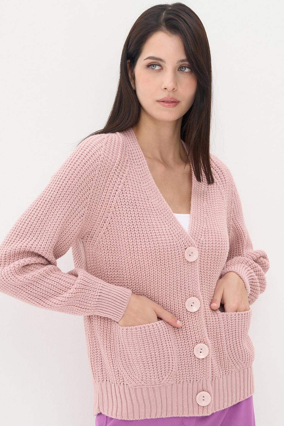 Кардиган BE YOU вязаный розовый