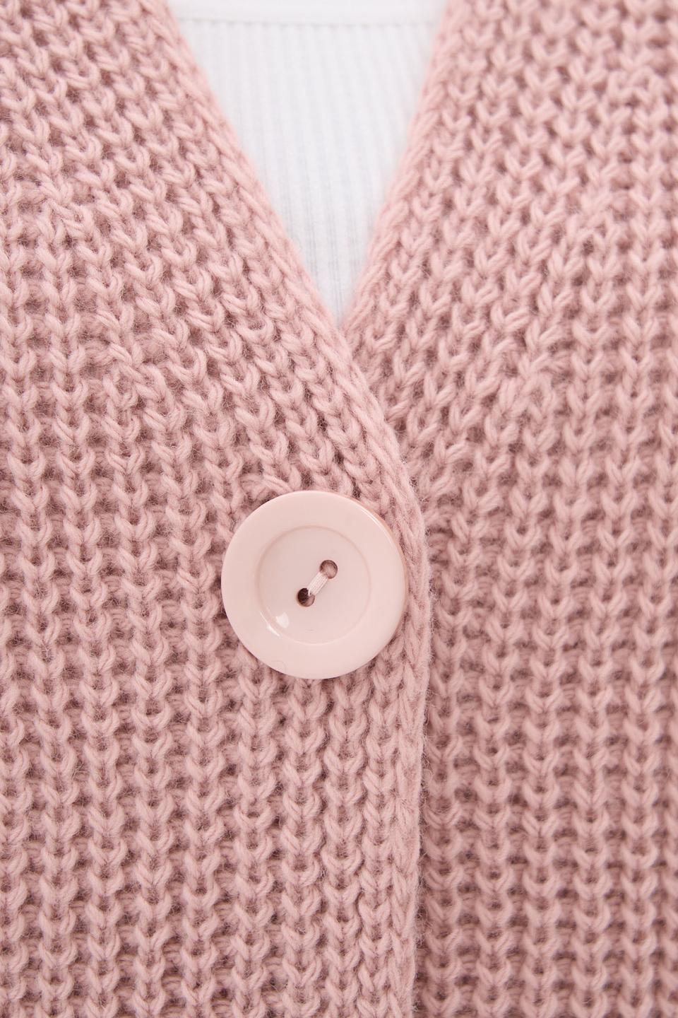 Кардиган BE YOU вязаный розовый