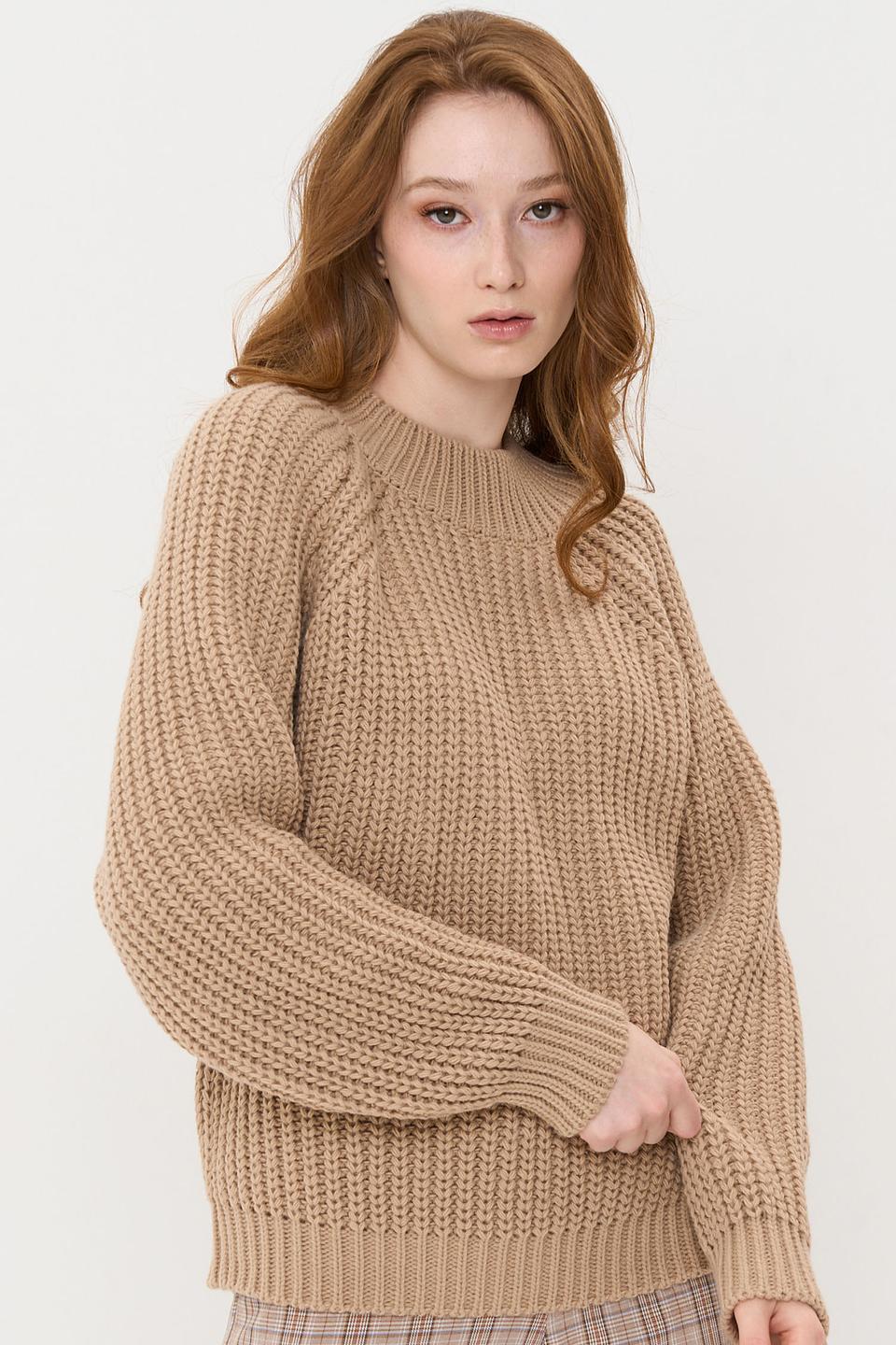 Джемпер BE YOU вязаный бежевый