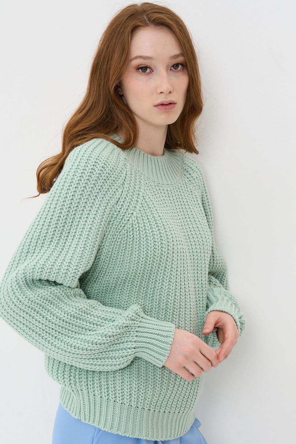 Джемпер BE YOU вязаный мятный