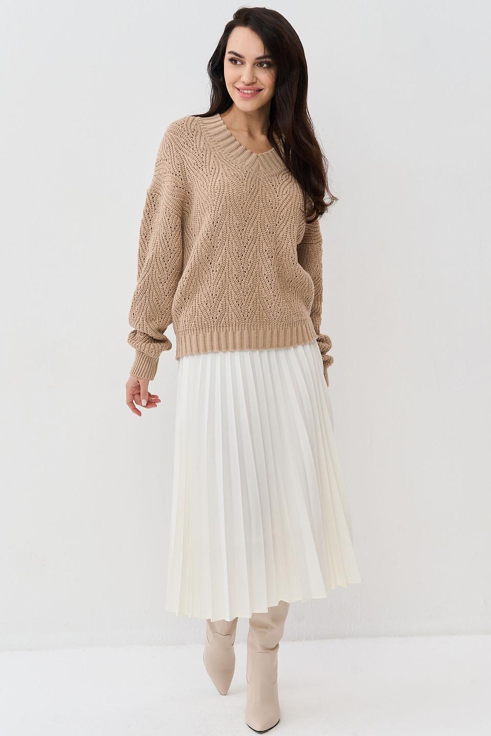 Джемпер NEWVAY вязаный бежевый