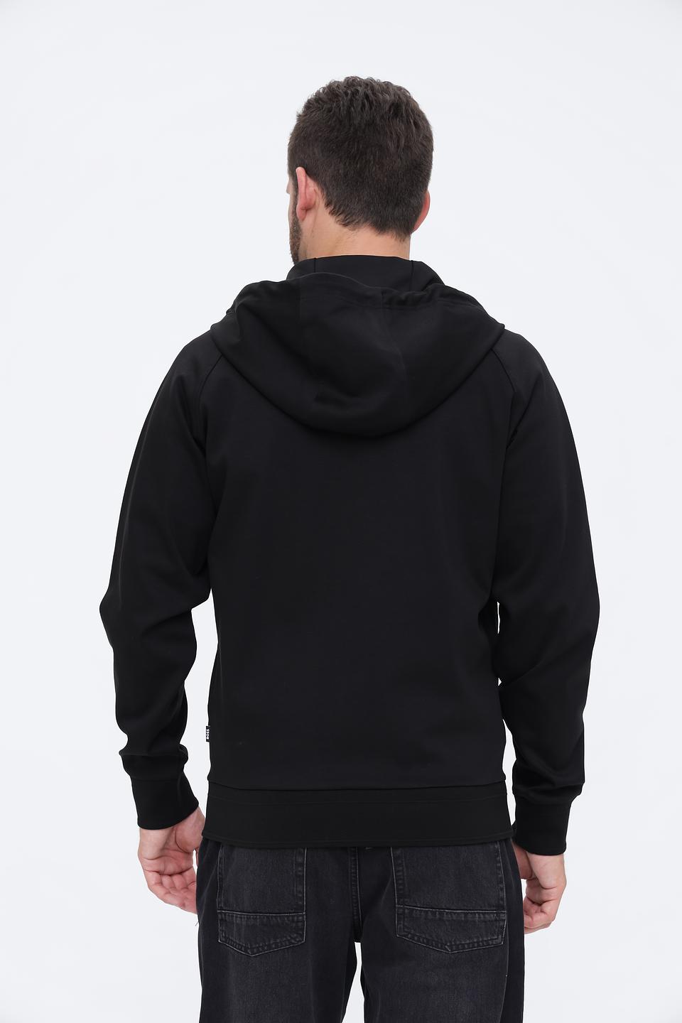 Кардиган Boss Black чёрный с капюшоном