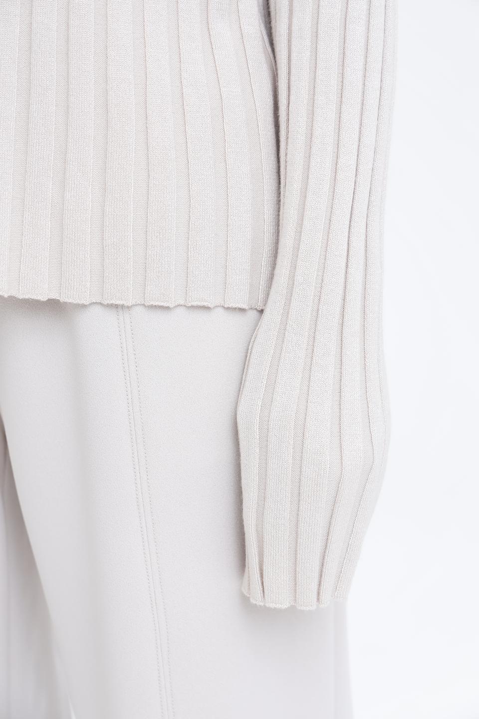 Пуловер Broadway в рубчик бежевый