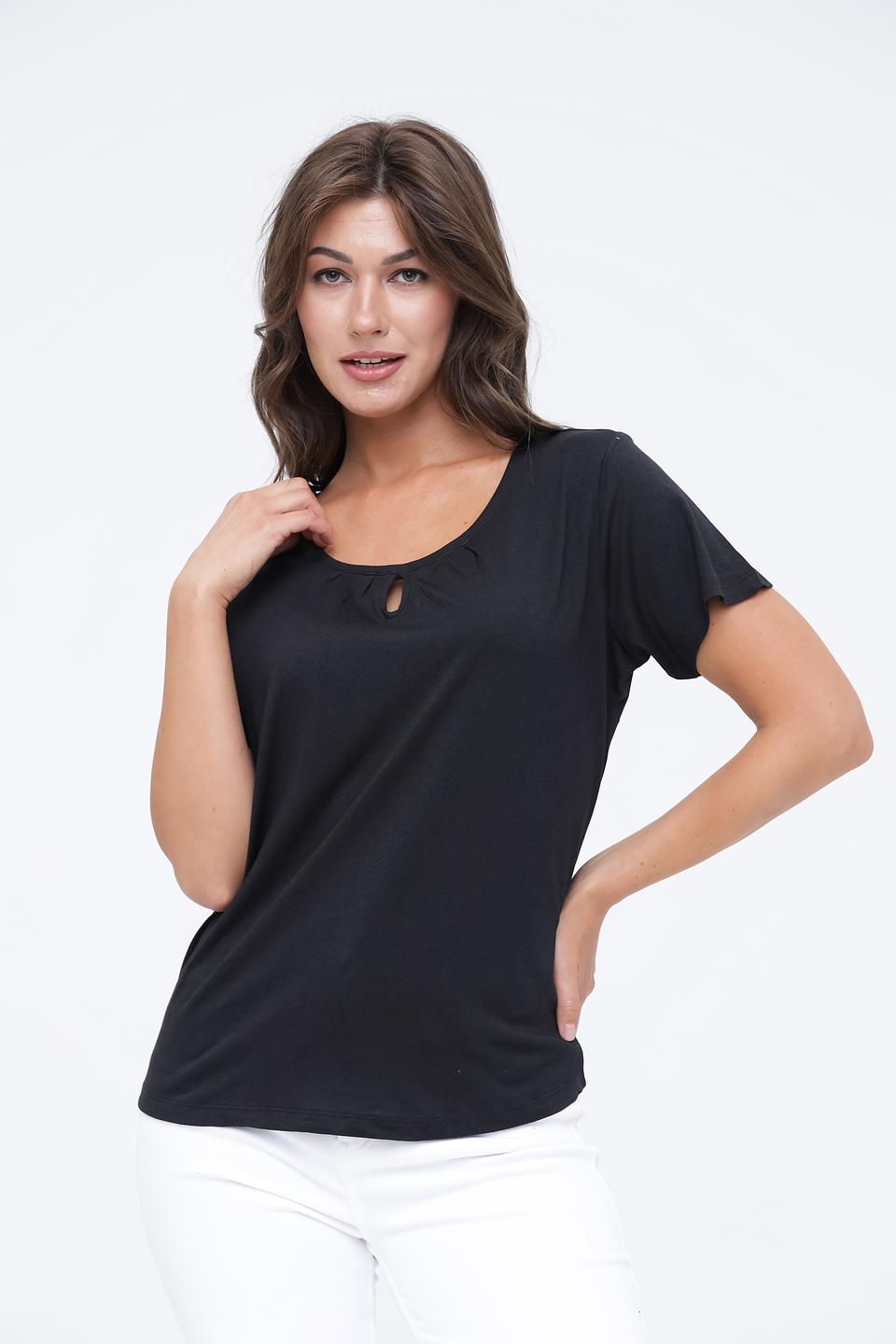 Футболка Broadway с вырезом чёрная