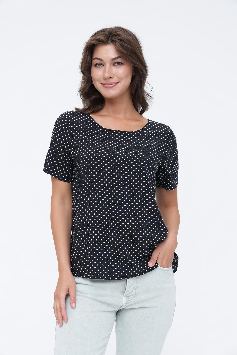 Блуза Broadway в горошек чёрный