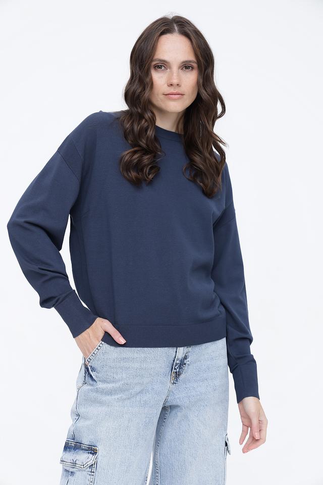 Пуловер Luisa Cerano синий базовый