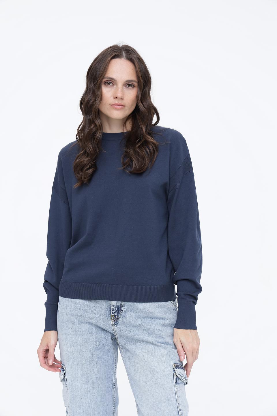 Пуловер Luisa Cerano синий базовый