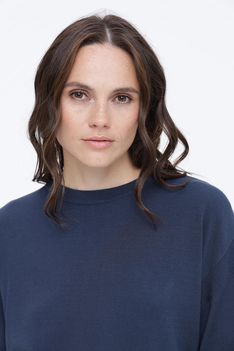 Пуловер Luisa Cerano синий базовый