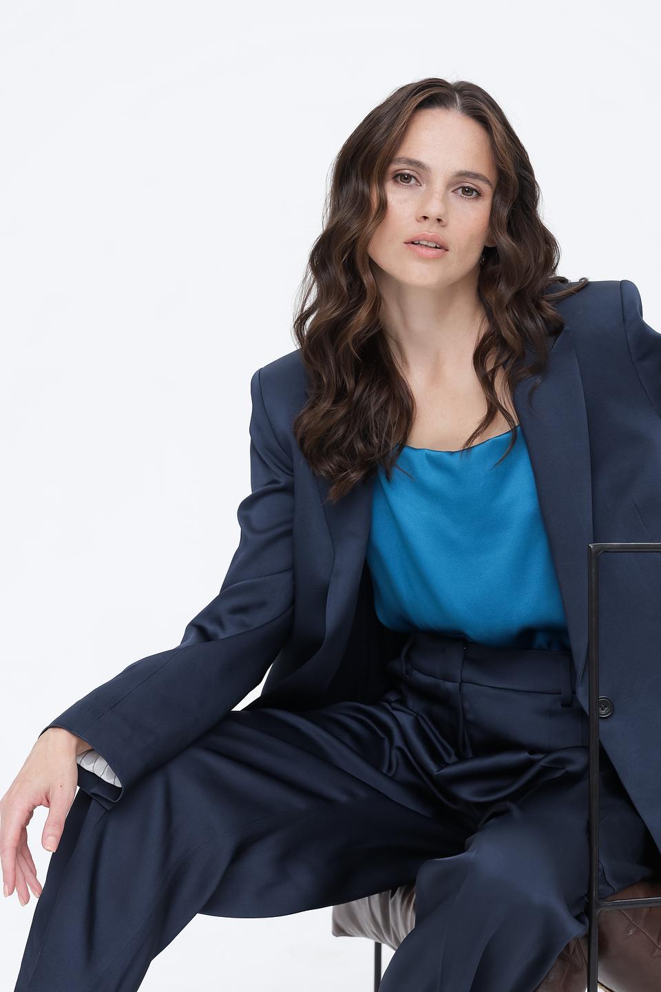 Жакет Luisa Cerano синий приталенный