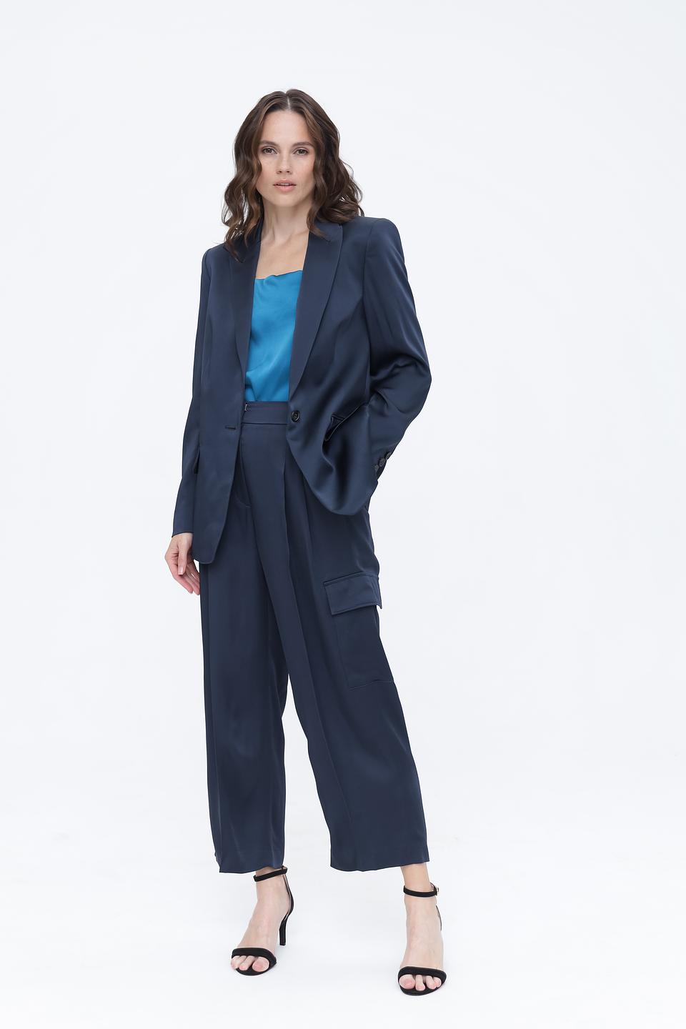 Жакет Luisa Cerano синий приталенный