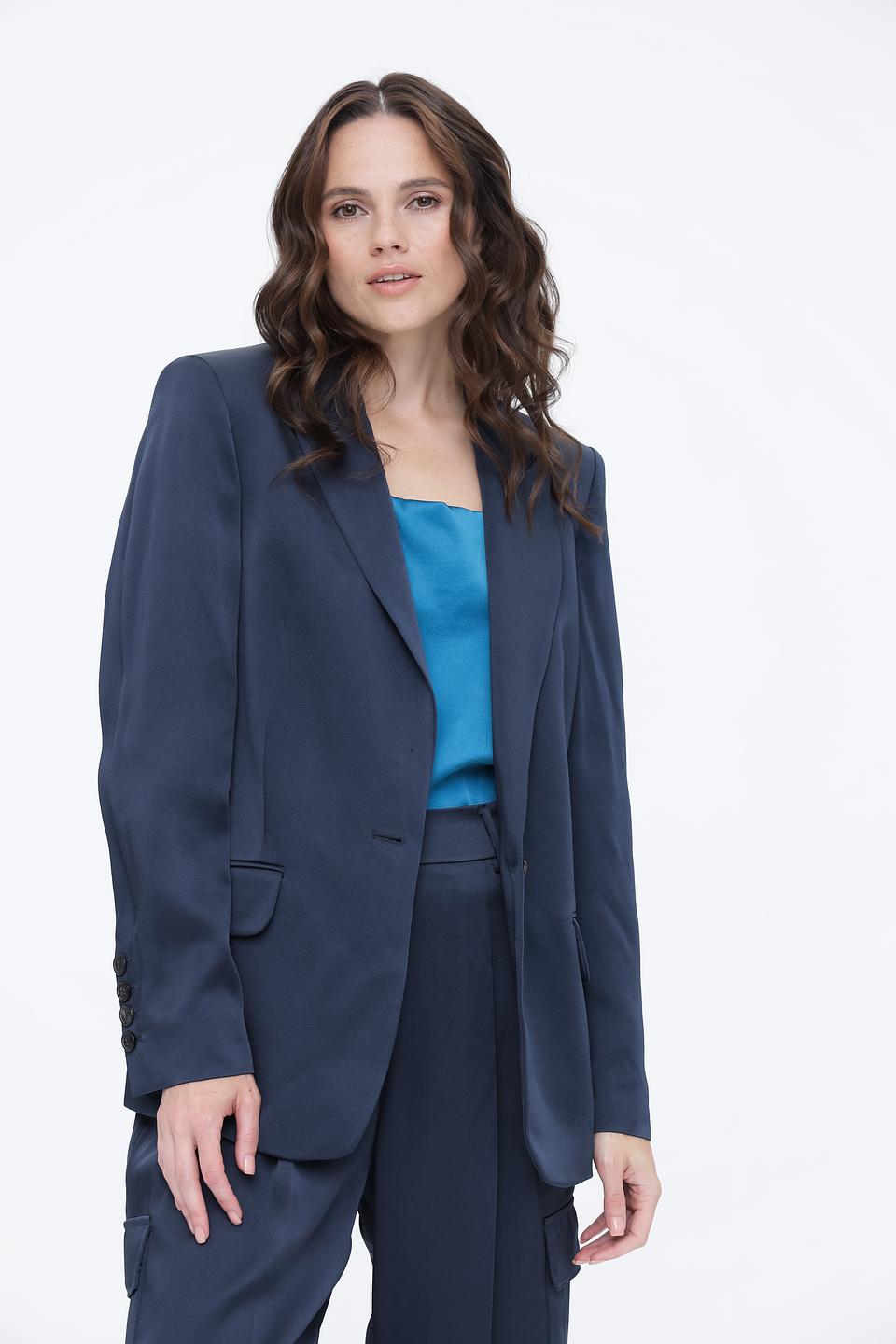 Жакет Luisa Cerano синий приталенный