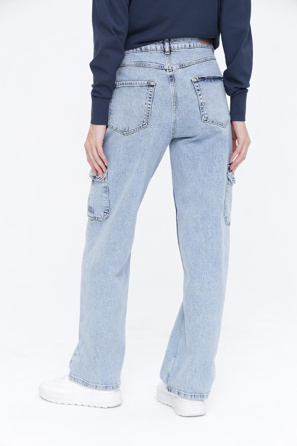 Джинсы карго Oui светло-голубые