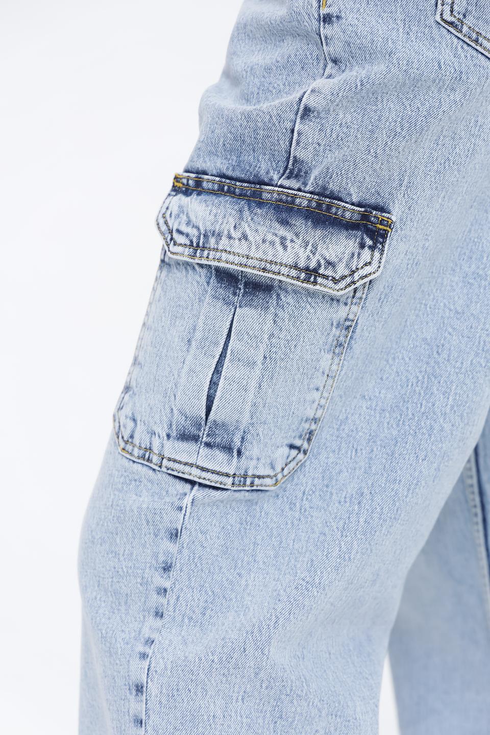 Джинсы карго Oui светло-голубые